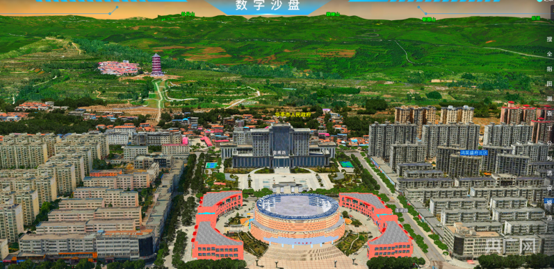 数字沙盘（央广网发 华亭市委宣传部 供图）