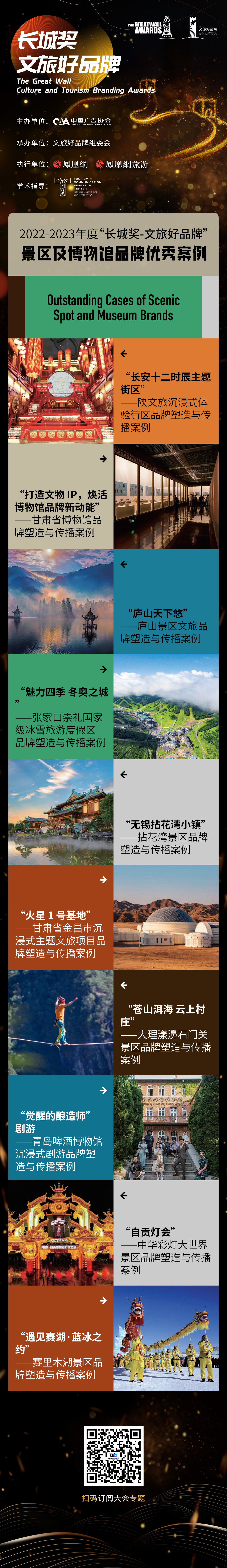 “长城奖-文旅好品牌”年度景区及博物馆品牌优秀案例名单公布!