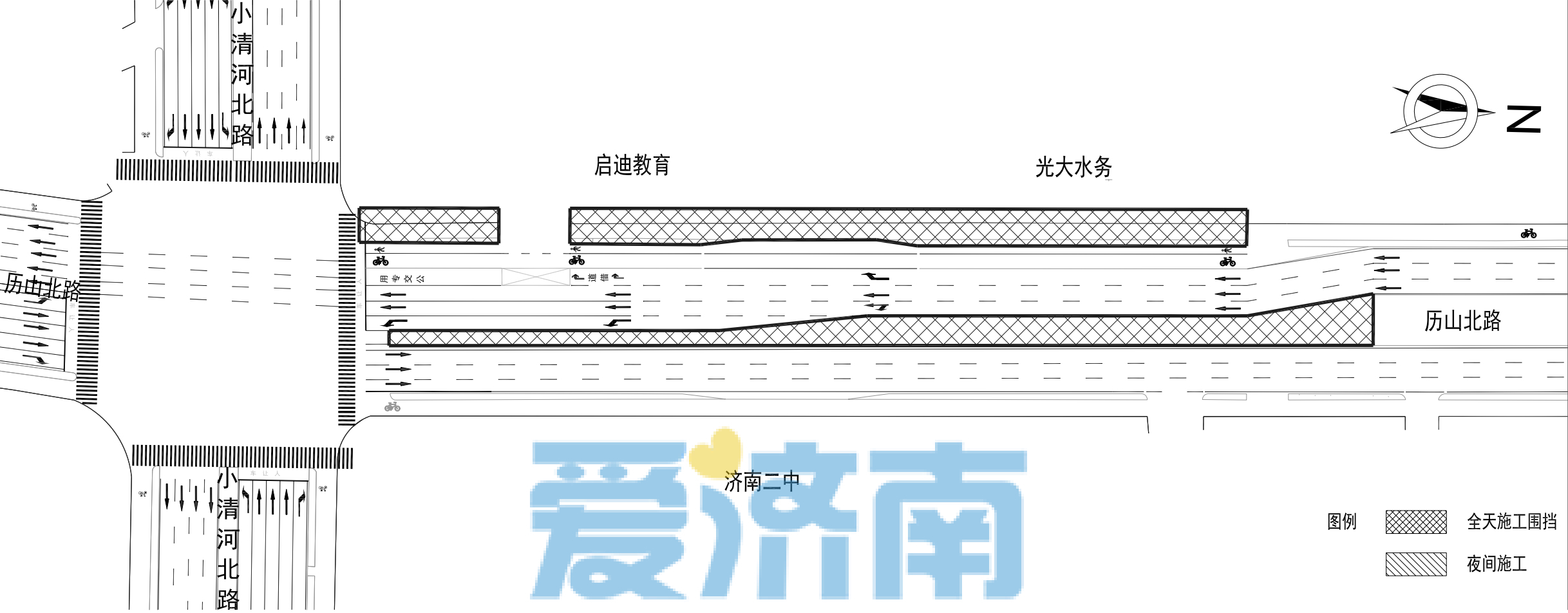 二期施工交通组织示意图（2023年10月10日至2023年11月10日）
