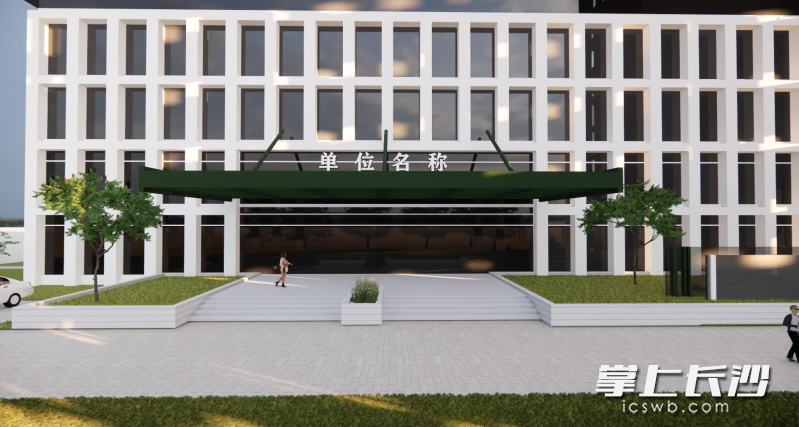 雨棚式招牌设置示意图