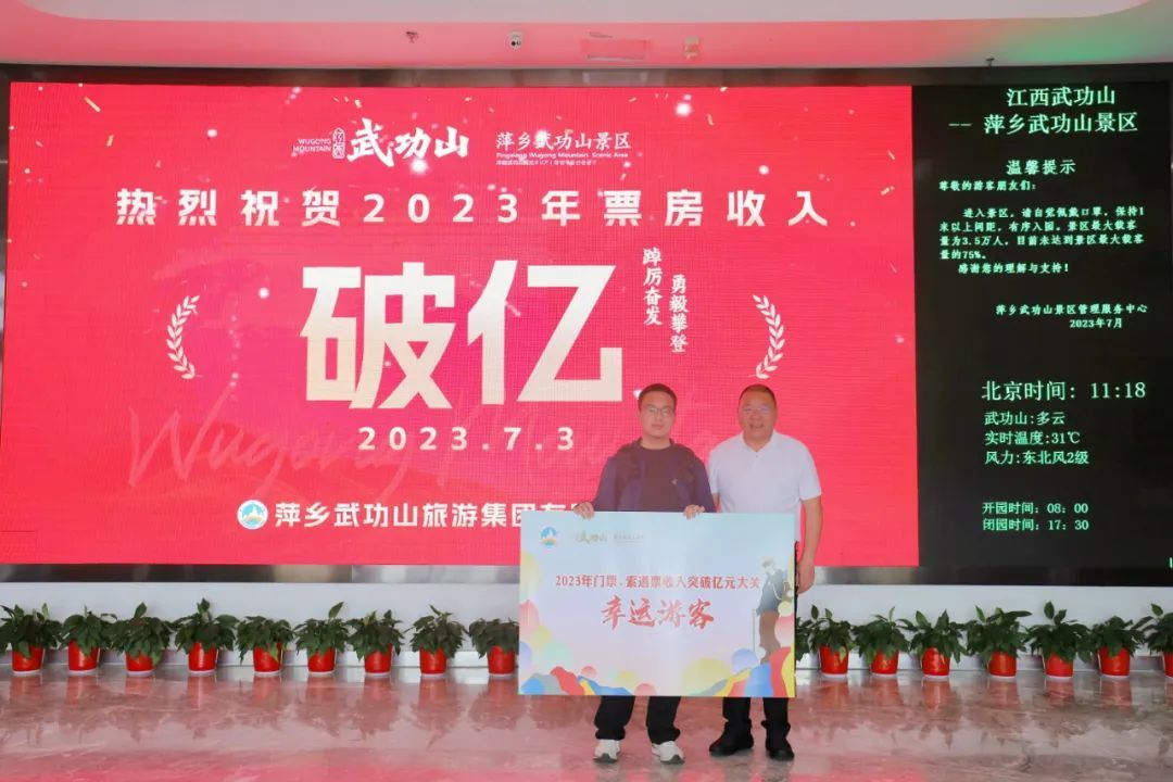 新纪录！萍乡武功山景区门票、索道票收入突破亿元