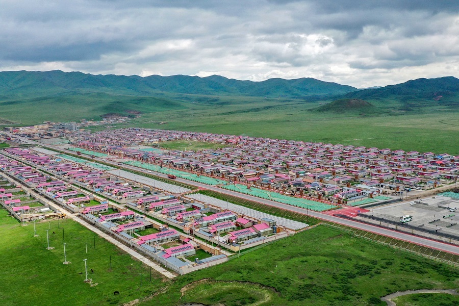 这是甘南藏族自治州碌曲县尕海镇尕秀村村貌（资料照片） 新华社记者 陈斌 摄