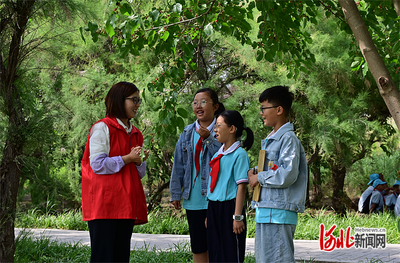 近日，衡水滨湖新区北田小学学生到衡水湖开展“走进自然”实践体验活动。 河北日报记者焦磊摄
