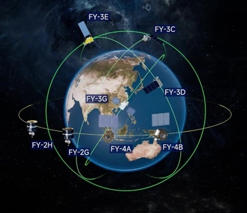 我國氣象衛(wèi)星在軌布局（2023年）。