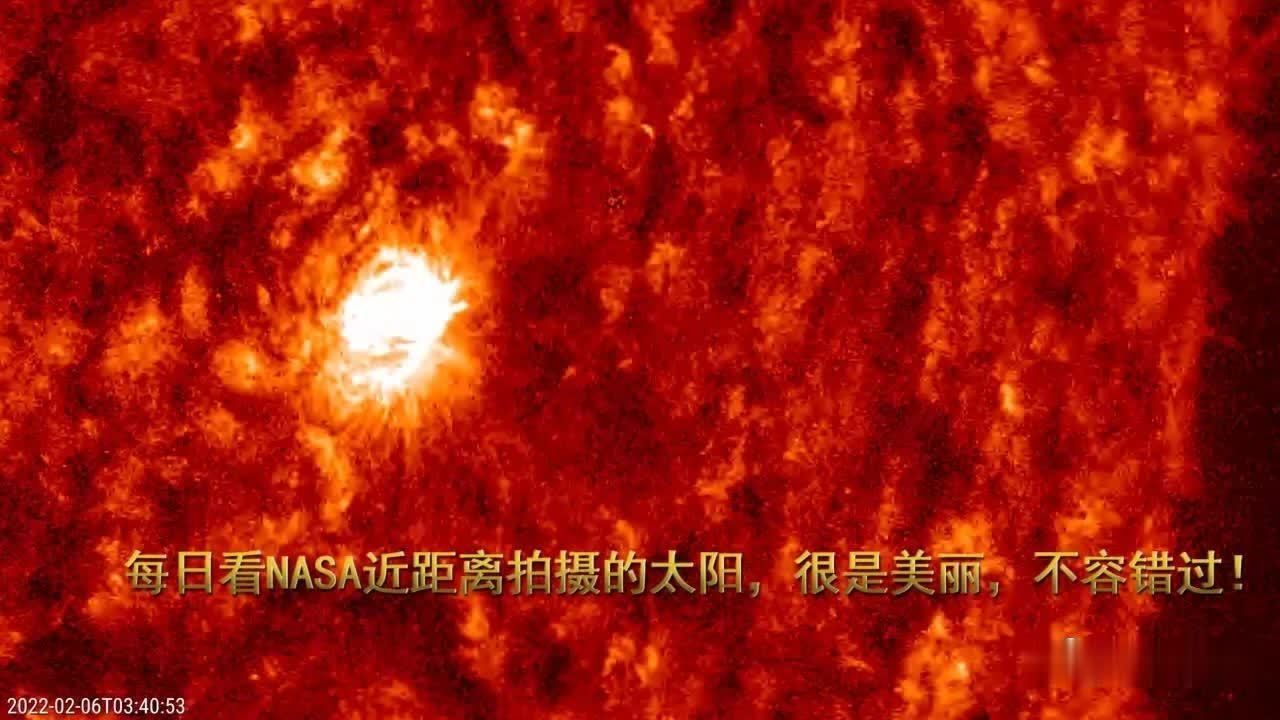 每日看NASA近距离拍摄的太阳，很是美丽，不容错过