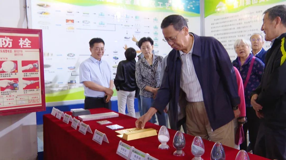 老领导们在铜业公司贵金属分厂参观考察 王肃涵 摄