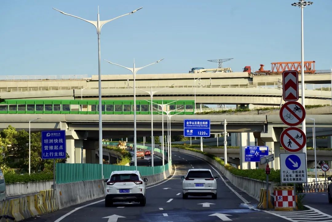 中开高速公路金字山互通段施工完毕 坦洲快线恢复正常通行