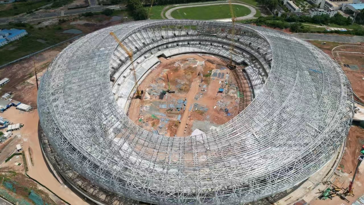 赣州全民健身中心一期项目建设工地