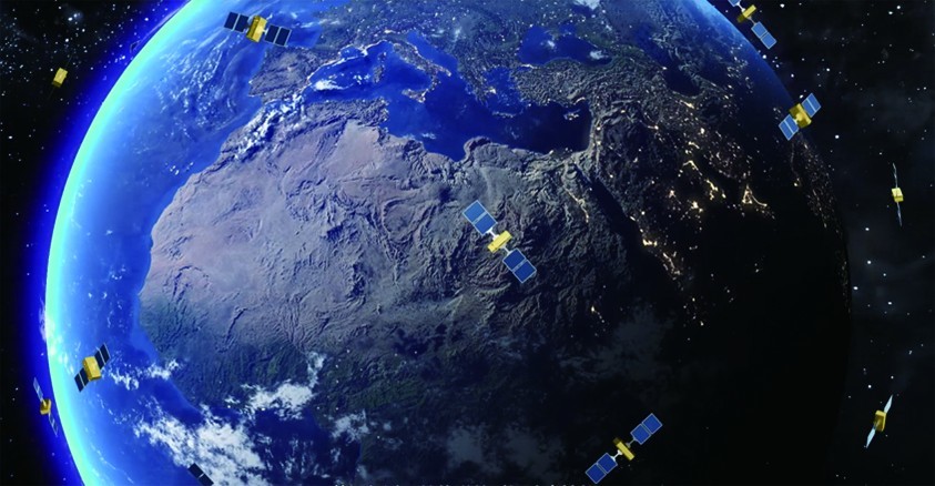 超低軌衛星星座示意圖