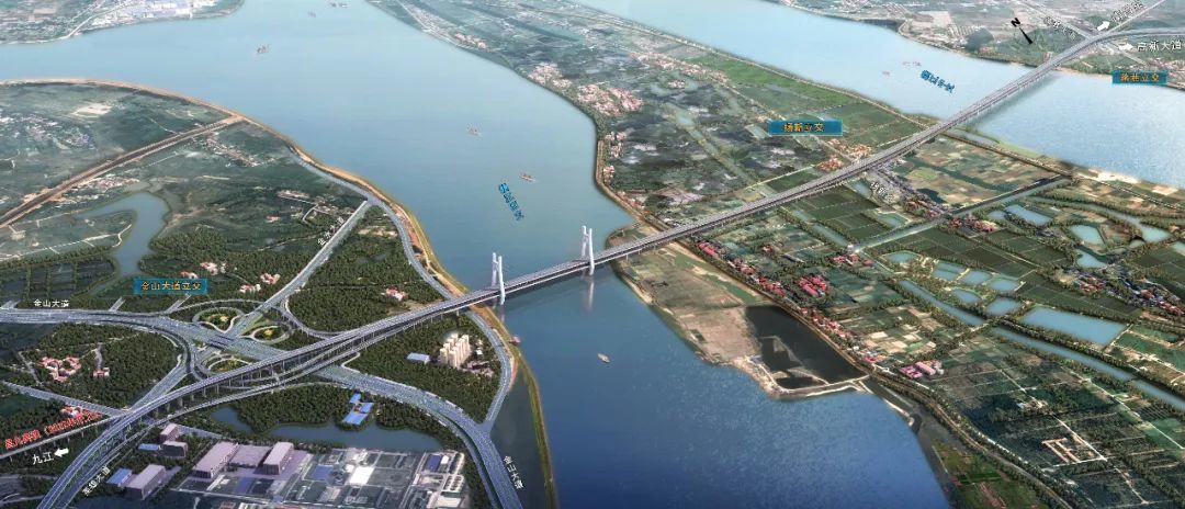 昌九高铁扬子洲赣江公铁大桥西支主塔下横梁浇筑完成