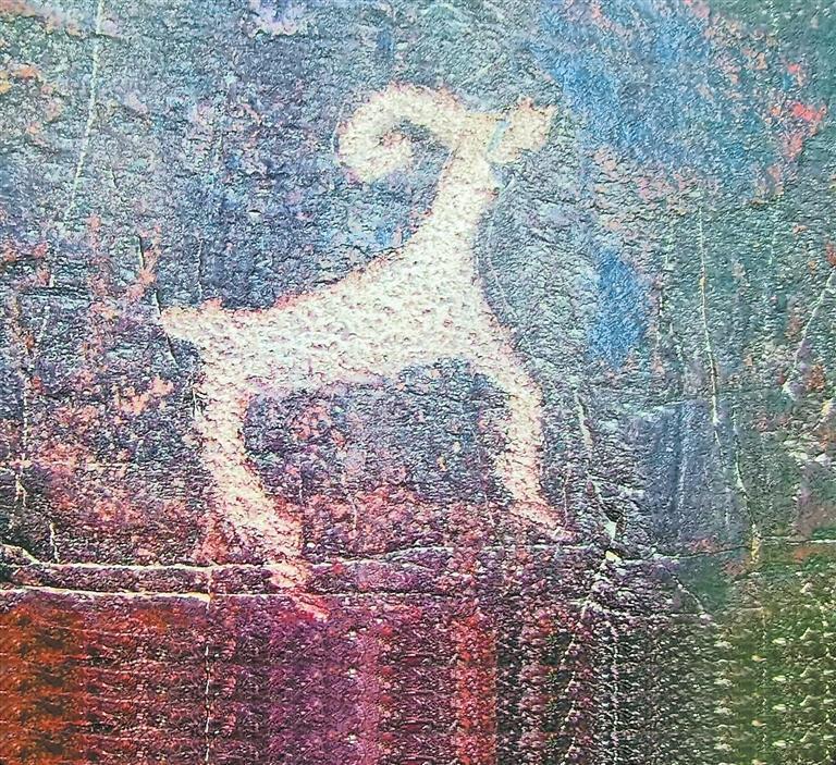 鹿 红水镇梁家湾岩画