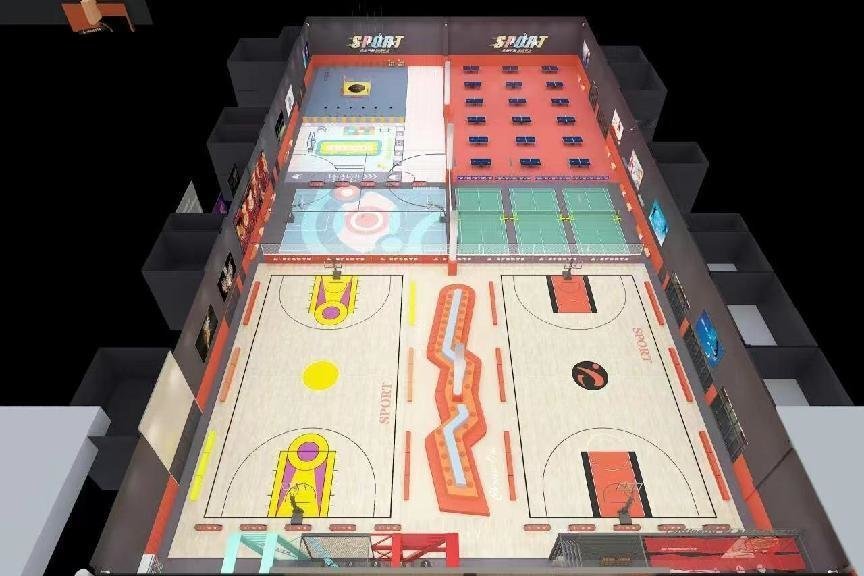 （体育服务综合体项目东区鸟瞰图）