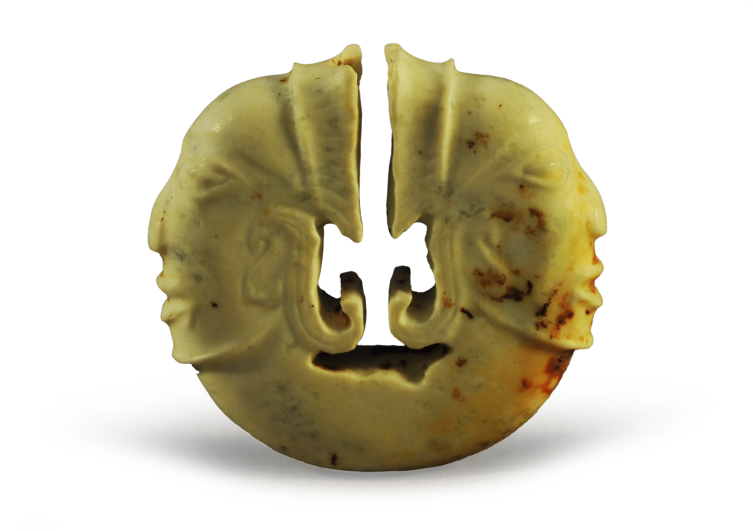 石家河遗址出土连体双人头像玉玦