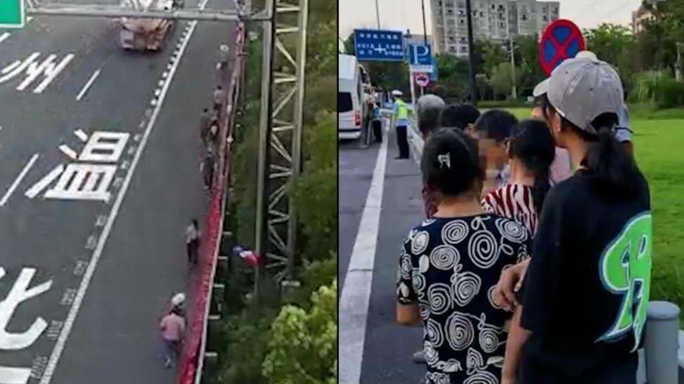 车辆超员怕被高速交警处罚，司机让同行9人下车步行