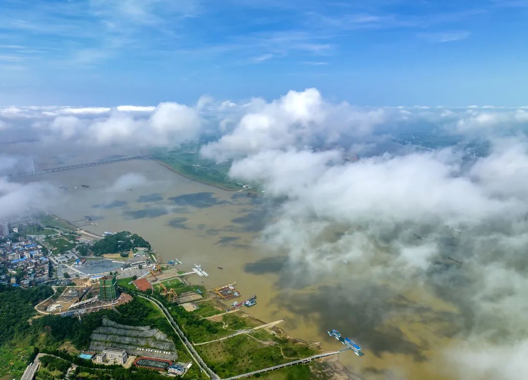 江西：云绕鄱湖口 美如画卷（图）