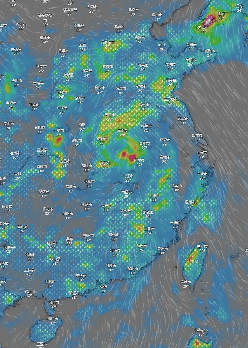 ▎29日周六下午的降雨及对流天气模拟预报