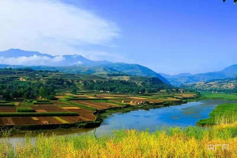 洮河临洮县三甲电站库区处处风光皆画卷(央广网发 临洮县委宣传部 供图)