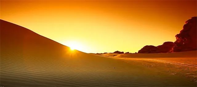 大漠落日（凉州区融媒体中心　供图）