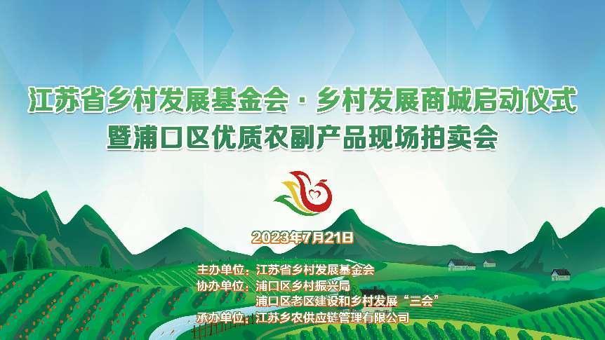 江苏省乡村发展基金会&middot;乡村发展商城启动仪式在浦口举办