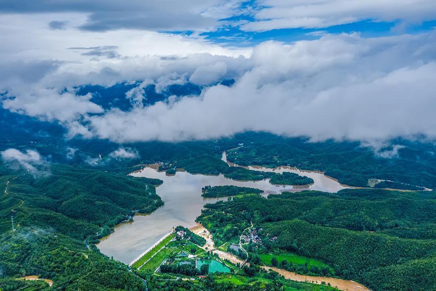 南召县五朵山九龙湖旅游度假区航拍图 摄影杨春英