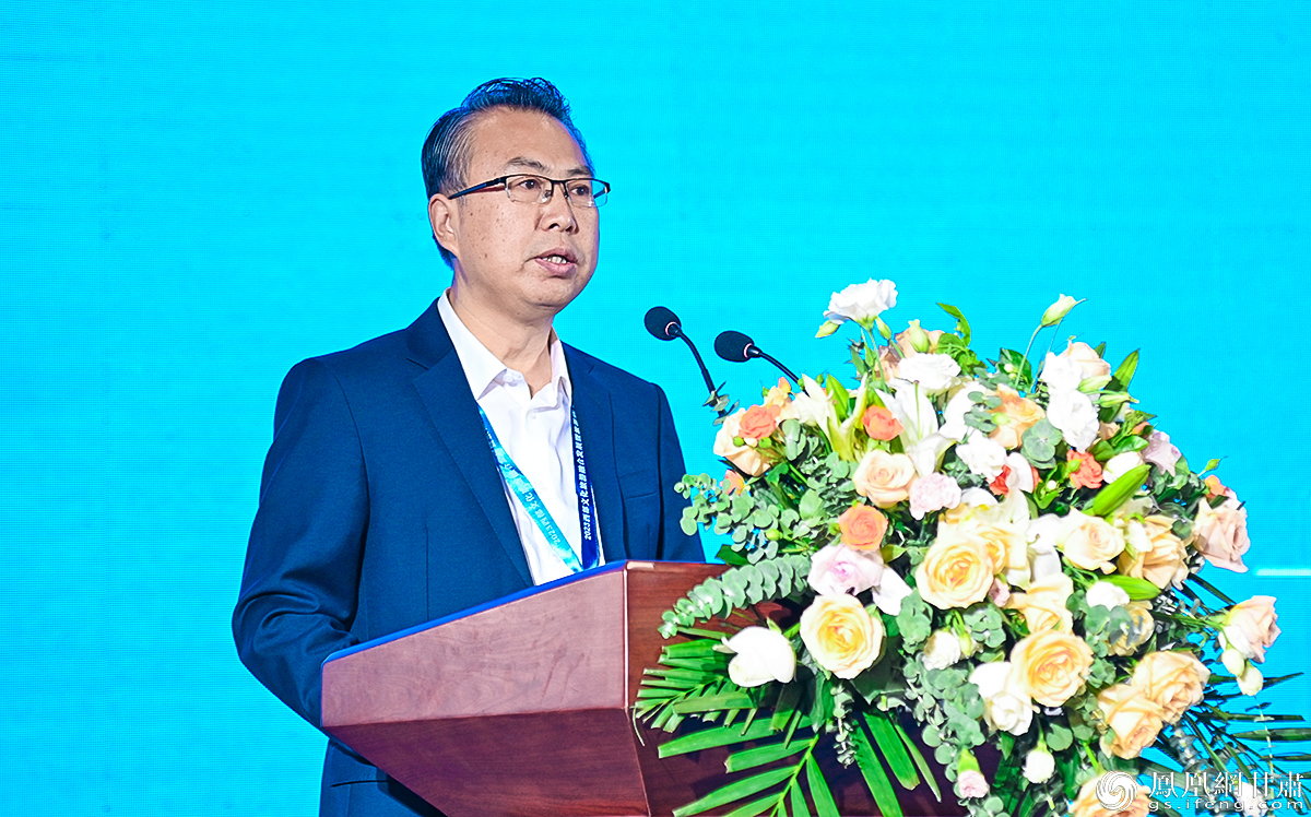 甘肃省文旅厅二级巡视员李长迅在开幕式上致辞 仇志敏 摄