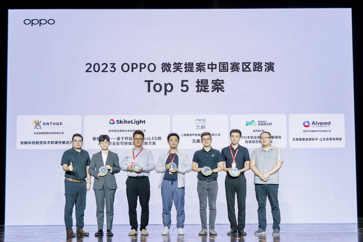 2023年OPPO“微笑提案”中国区TOP 5