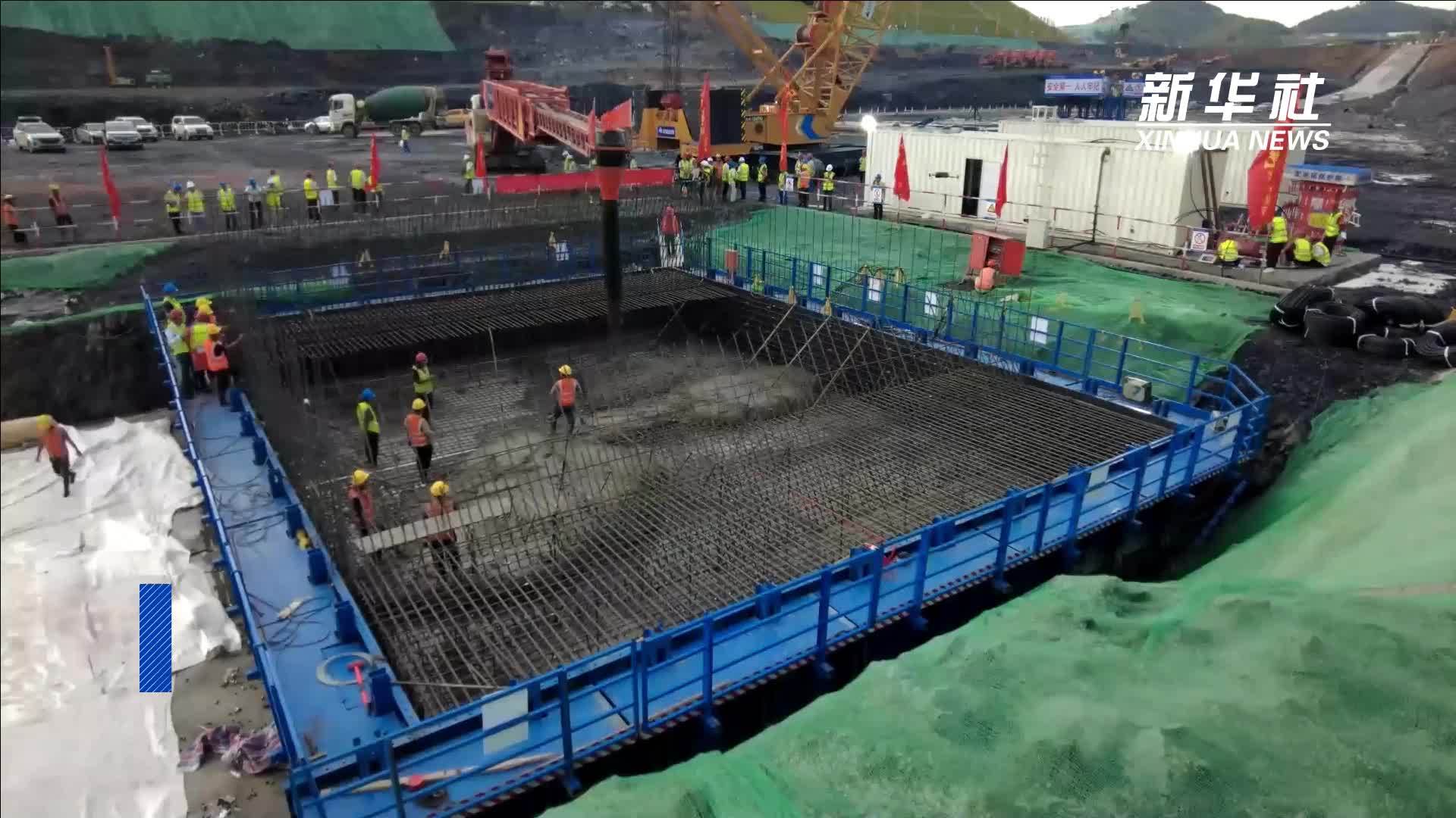 平陆运河第一梯级航运枢纽船闸建设进入结构施工