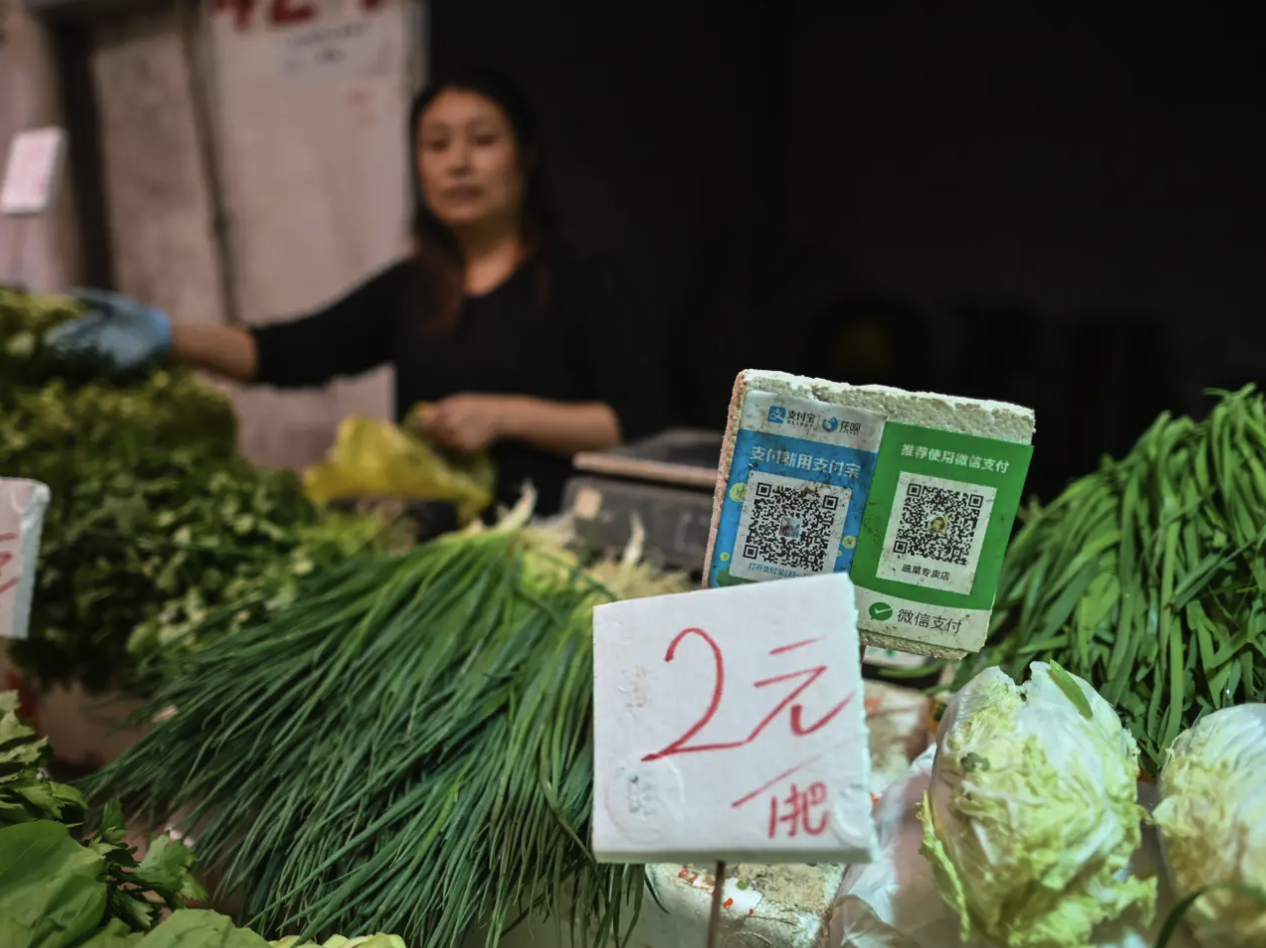 在中国，买菜也用微信
