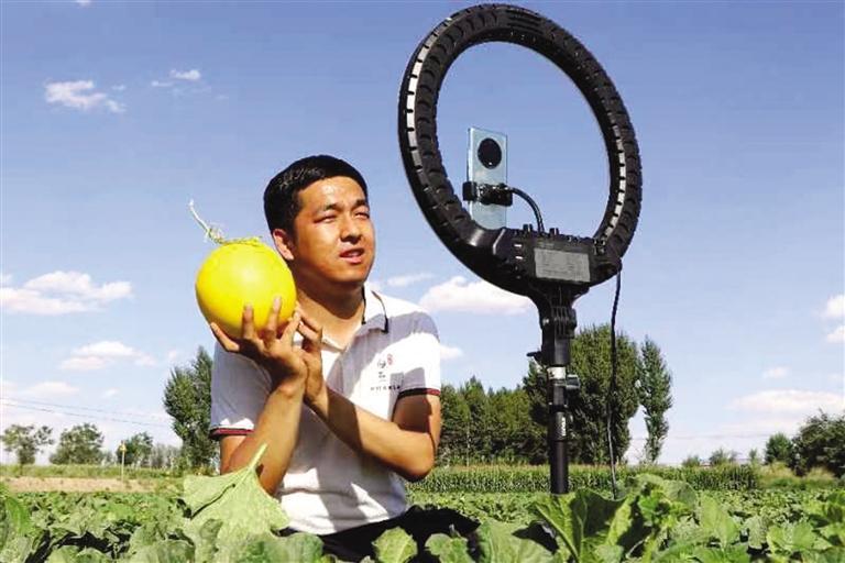 “新农人”张煜文的瓜田“直播间”