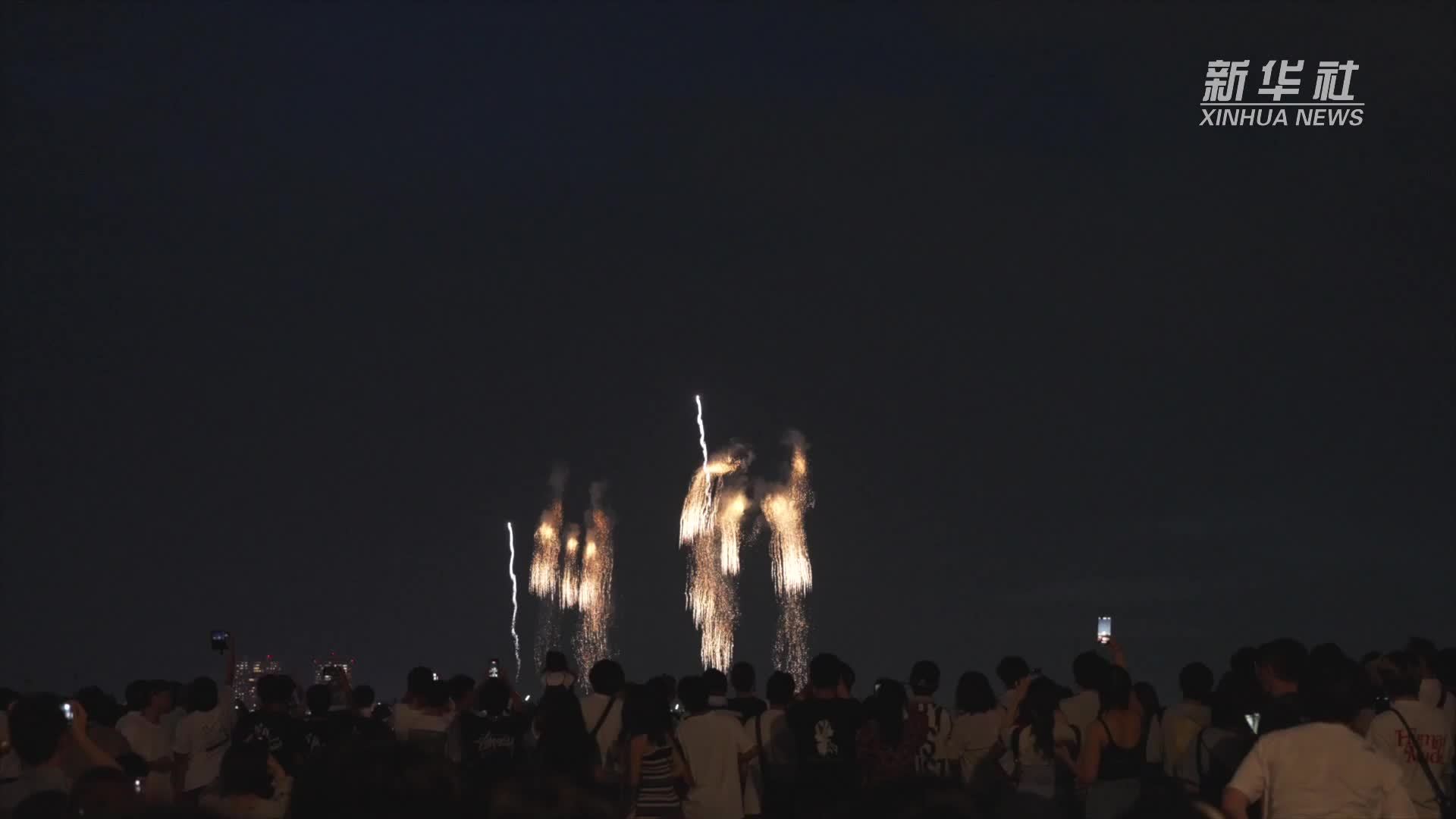 日本横滨：绚烂花火点亮夏日夜空