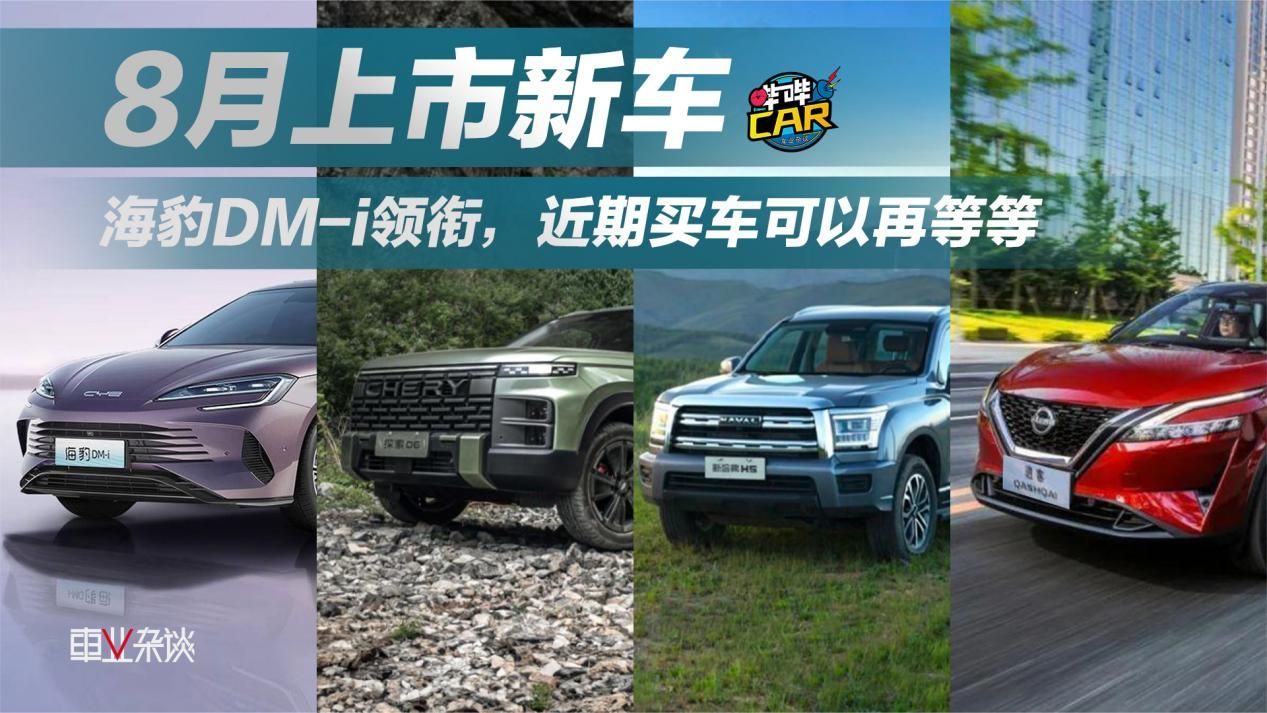 海豹DM-i、哈弗H5上市，逍客换代，8月买车不看这些你会后悔