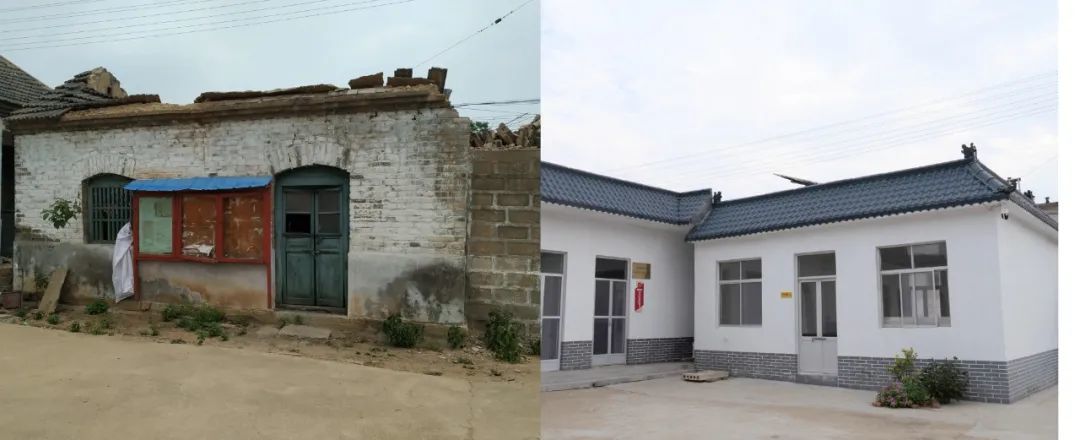 高杭村村委大院前后对比图