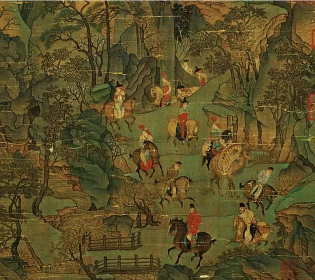 《明皇幸蜀图》记录了逃出长安城的唐玄宗