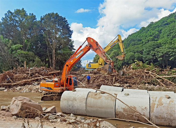 舒蘭市水毀公路全部搶通