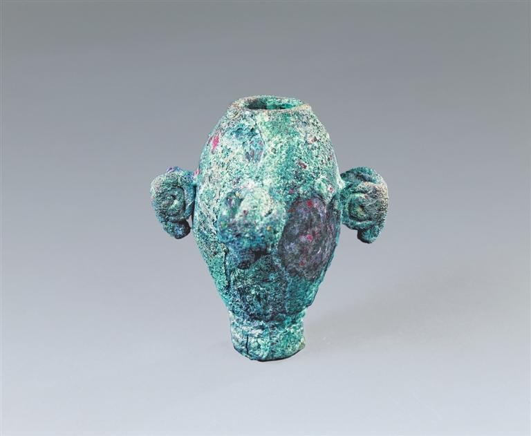 四羊首青铜权杖头