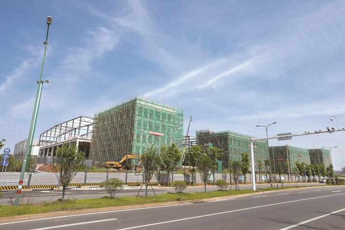 长沙井贝跨境电商产业园项目位于长沙自贸临空区临空经济核心区内，距离黄花机场不到3公里。李丹 摄