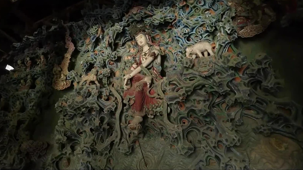 摩尼殿北壁上一尊五彩悬塑的雕像，为何被誉为中国最美的观音？