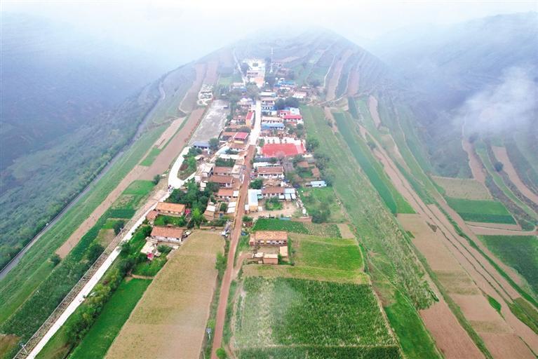 现在的沈家岭村（航拍图）