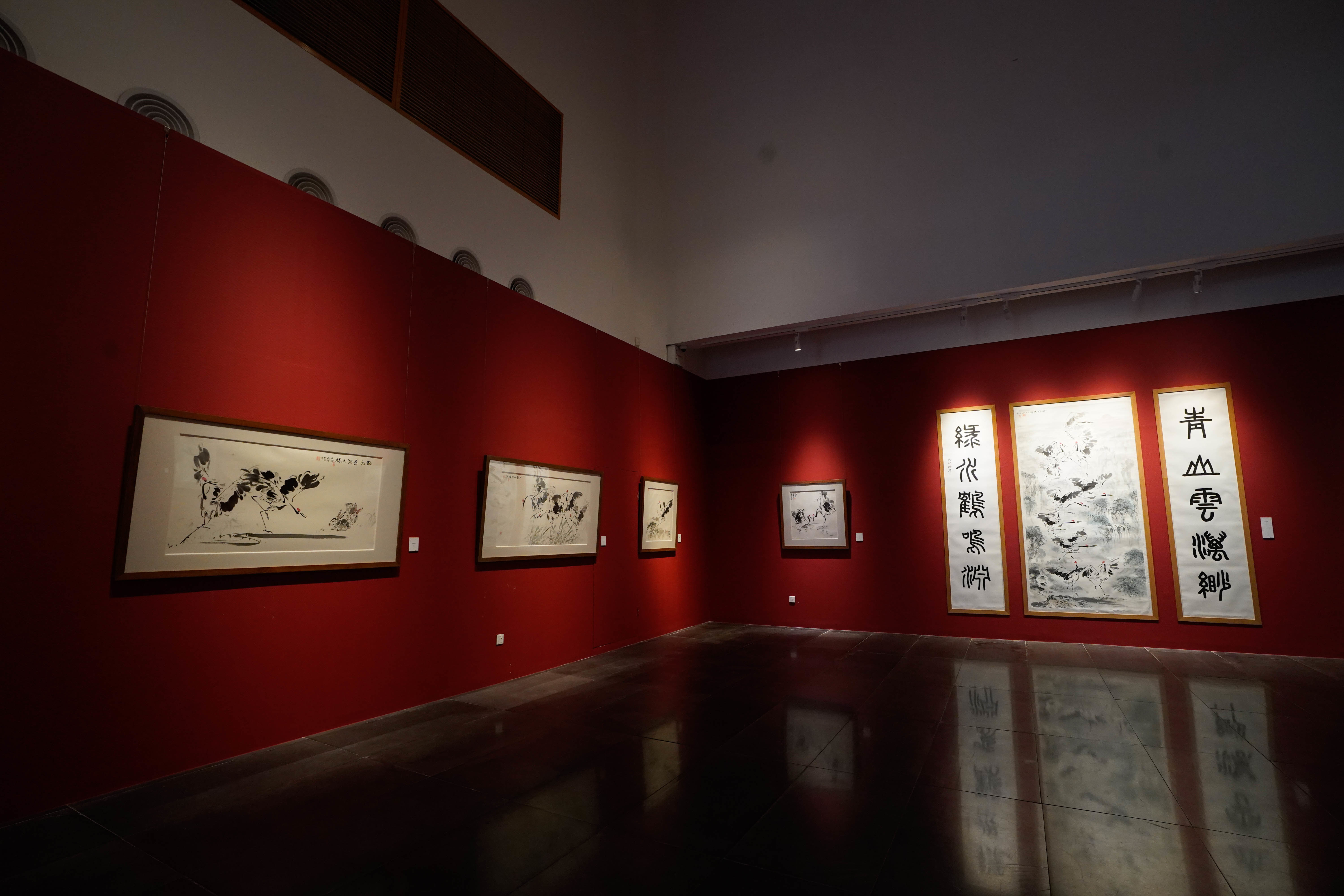 “瑞鹤清响——鲁晓波张子康谢小铨书画作品联展”亮相东莞