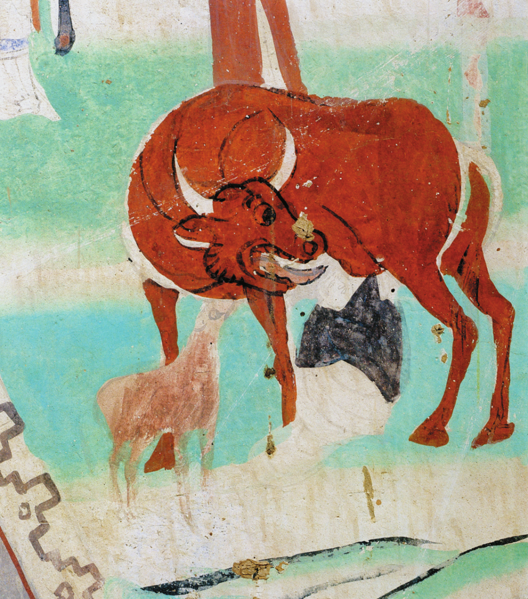 ▲莫高窟第146窟东壁挤奶图