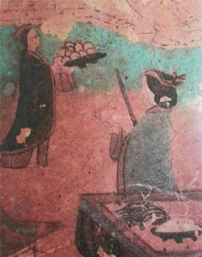 ▲莫高窟154窟供养斋僧图