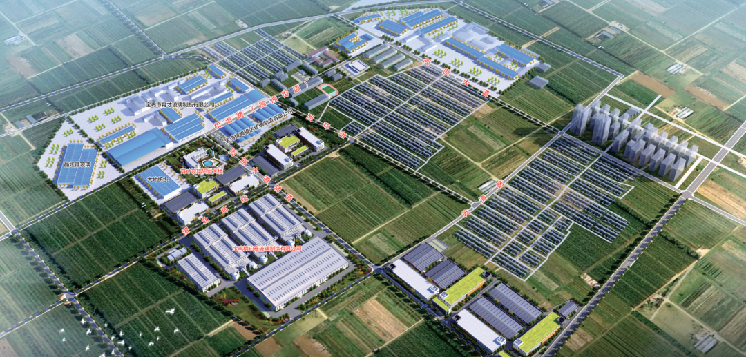 中国陕西玻璃生产基地规划鸟瞰图