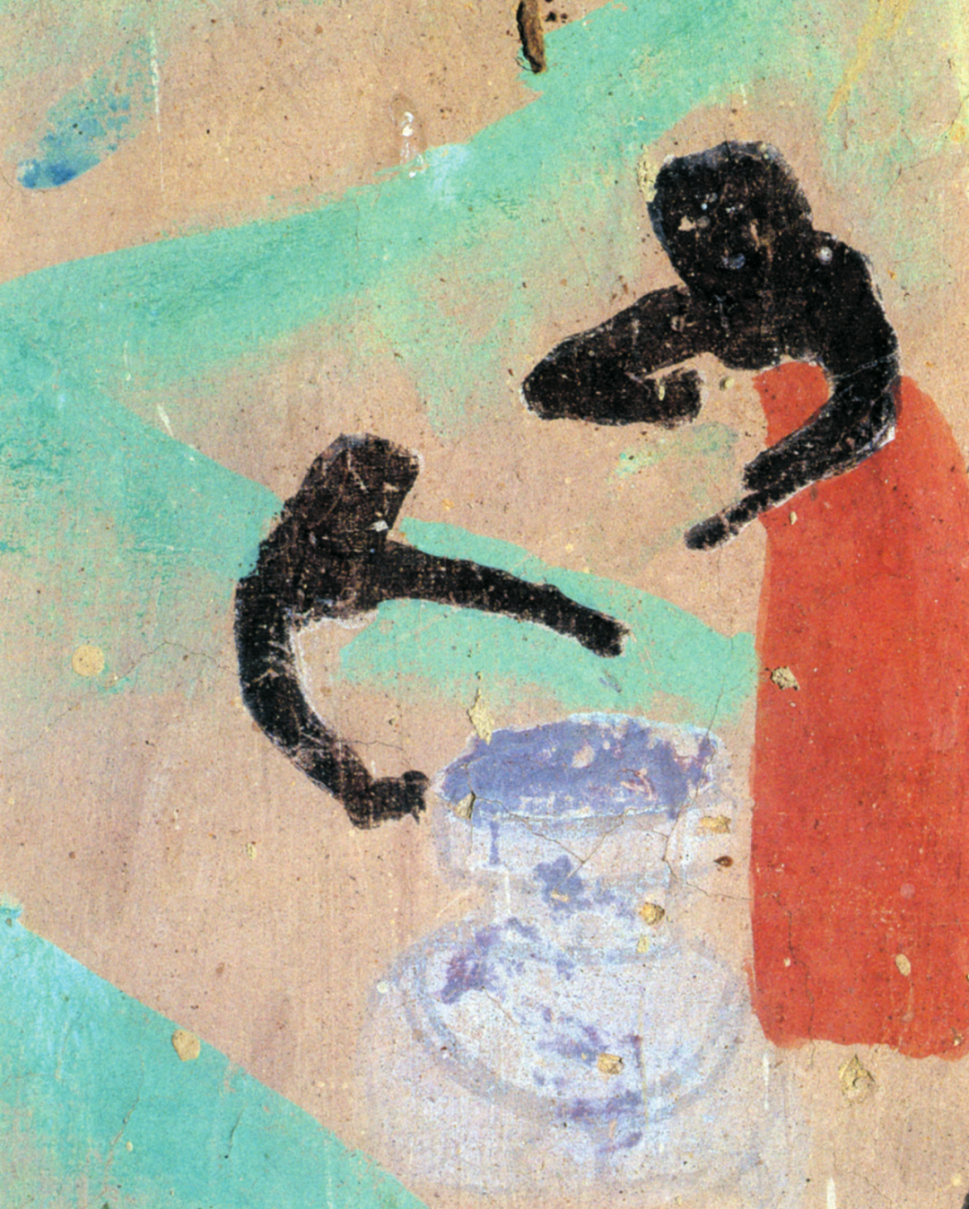 ▲莫高窟第321窟加工奶制品图