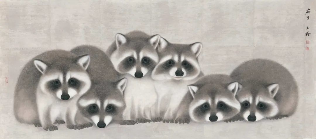 罗玉鑫 123茄子 41X93cm 2023年 纸本设色