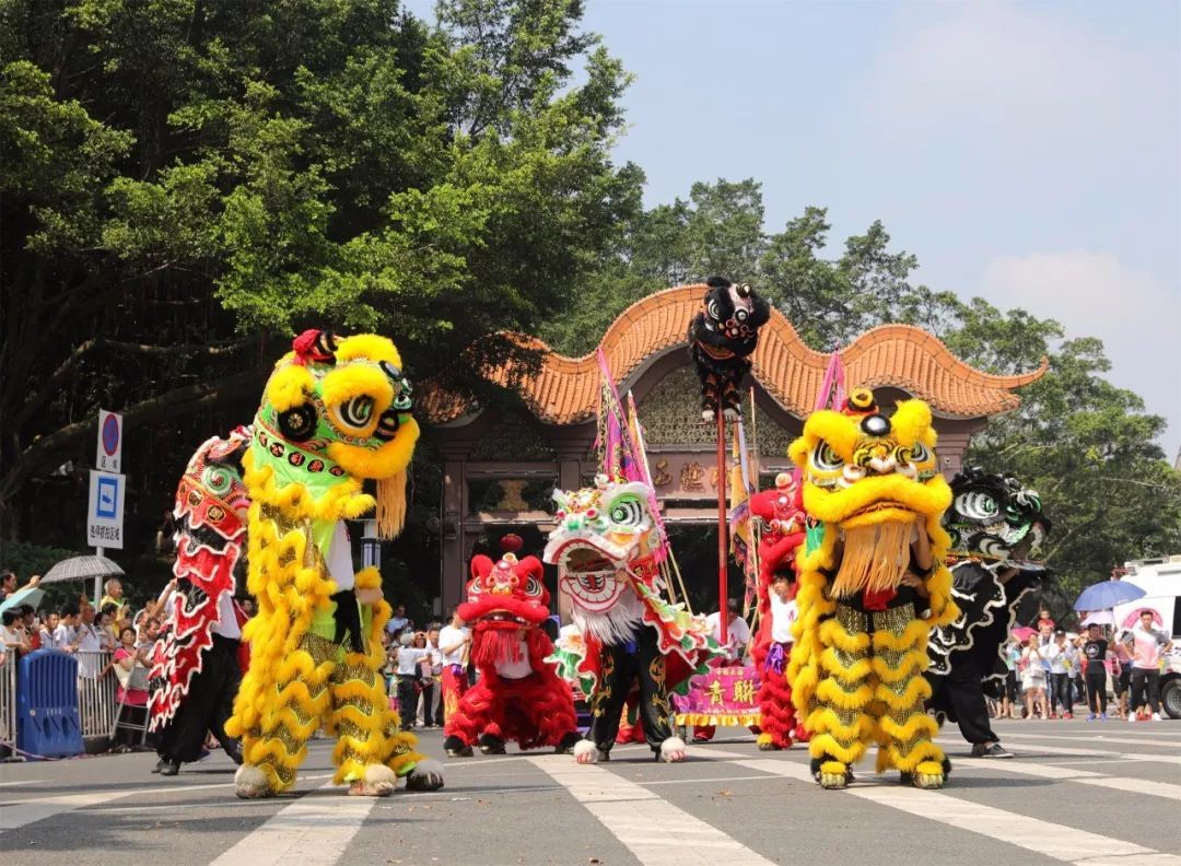 每逢喜庆节日，总有南海醒狮助兴。