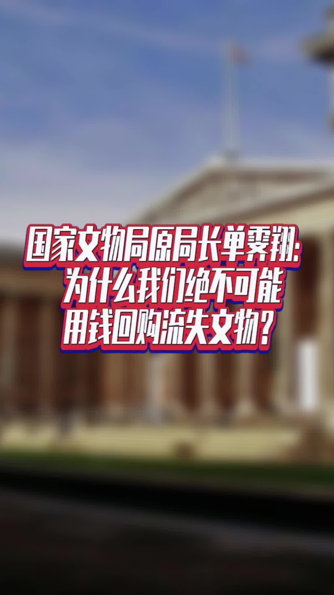 国家文物局原局长单霁翔：为什么我们绝不可能用钱回购流失文物？#国是论坛 #大英博物馆 #单霁翔