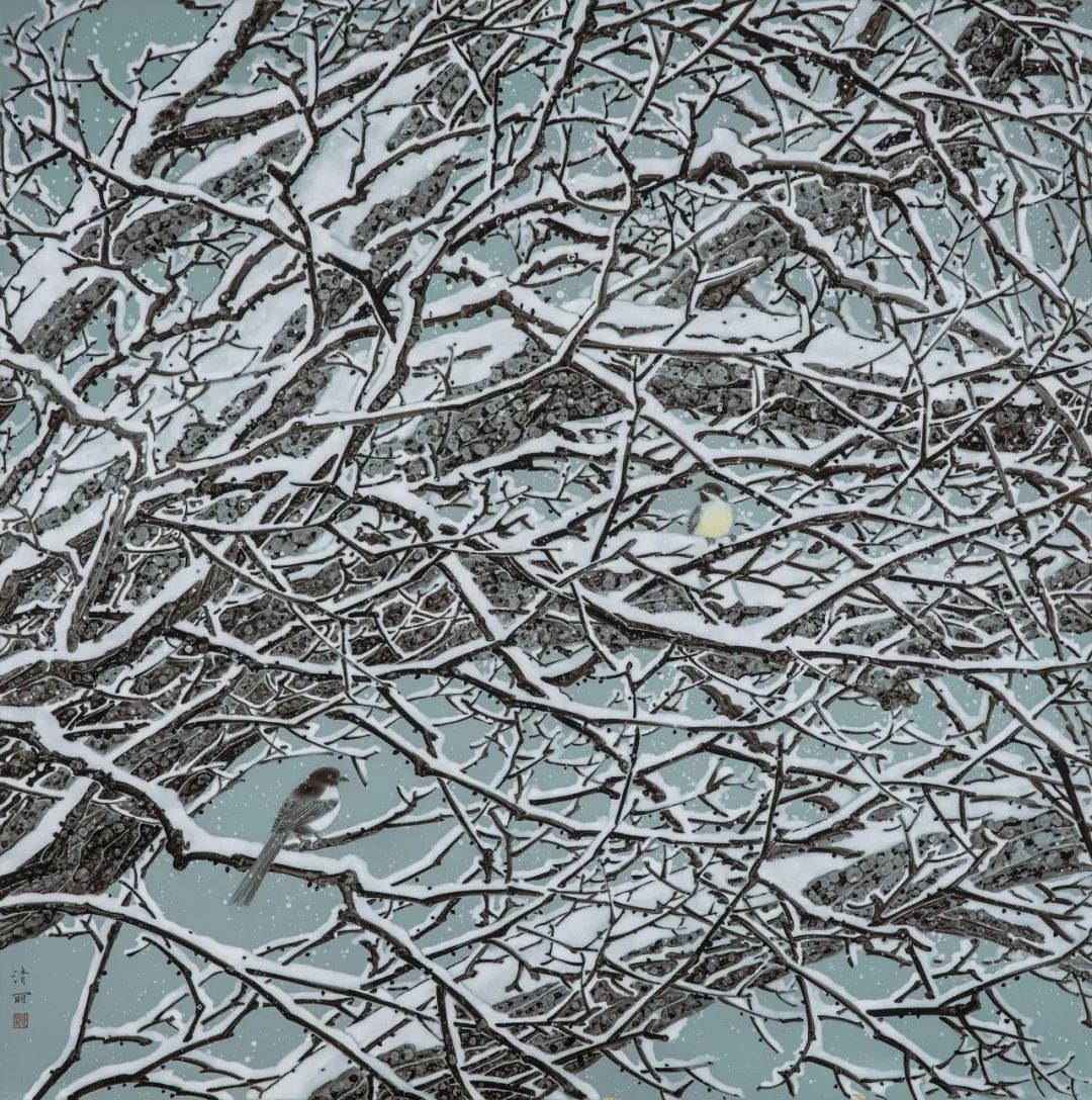 王清丽 暮色 100x100cm 2023年 瓷画