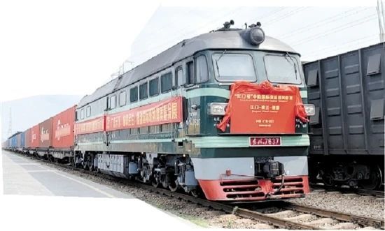 中欧国际班列助力“买全球、卖全球”的国际物流枢纽在江门一步步建成
