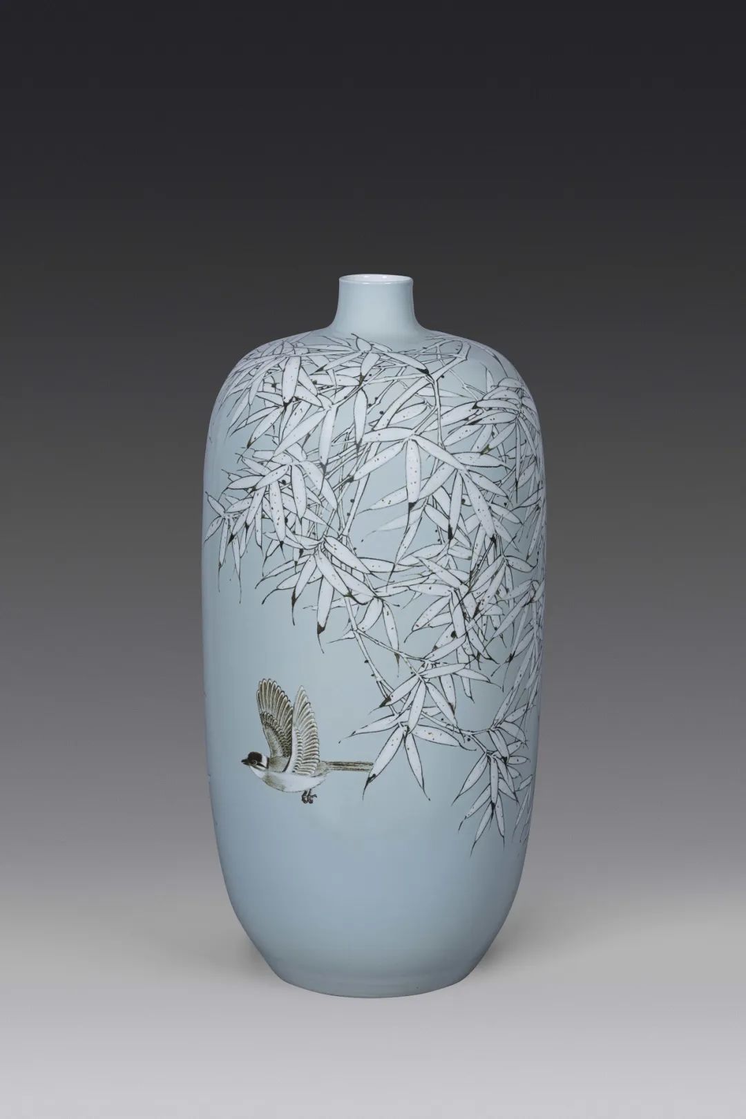 王清丽 风清云淡 60x29cm 2023年 瓷瓶