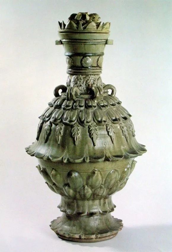 北朝 青釉莲花尊